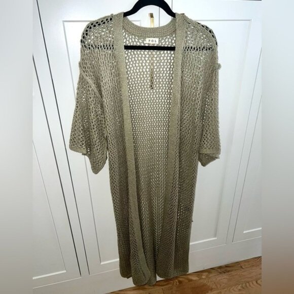 POL Long Loose Knit Duster Cardigan Small - Picture 1 of 5